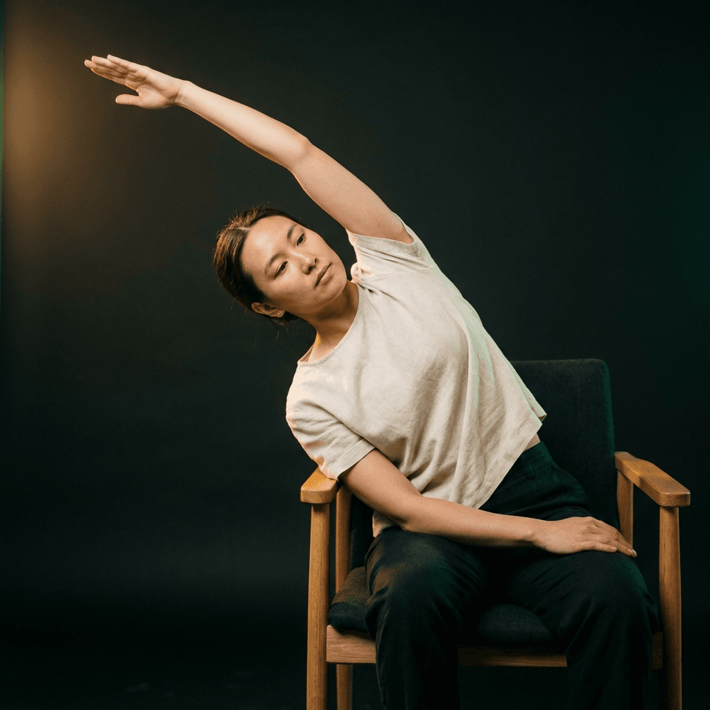 Reference photo: Seated side bend