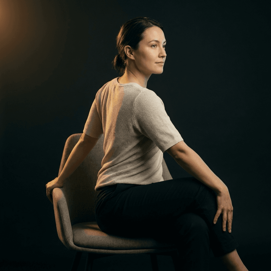 Reference photo: Seated spinal twist