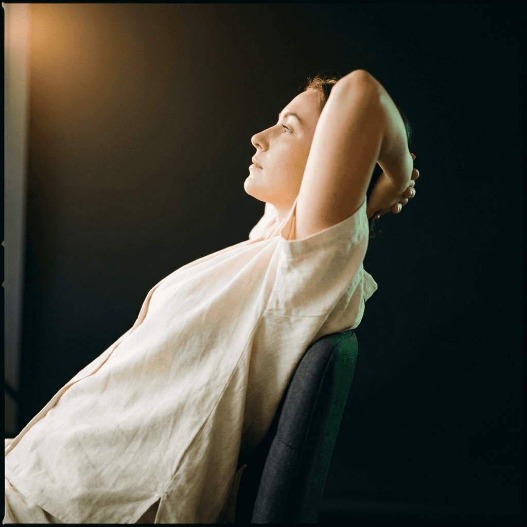 Reference photo: Chair-back thoracic extension